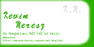 kevin meresz business card